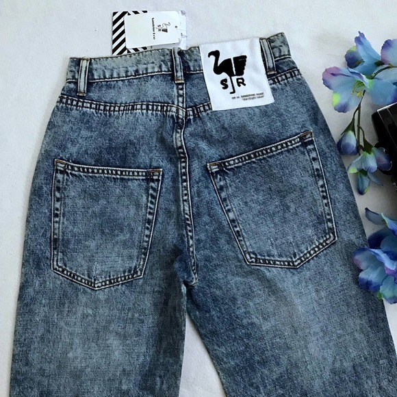 Free People Sandrine Rose NWT Medium Wash Distressed Jeans Women 25 - Picture 7 of 10